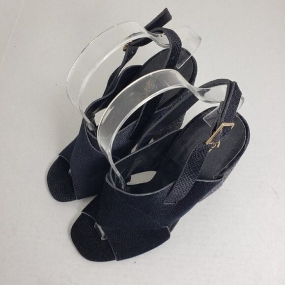 Hotsoles Open Toe Slingback Buckle Sparkle Heels 7 - Picture 4 of 9